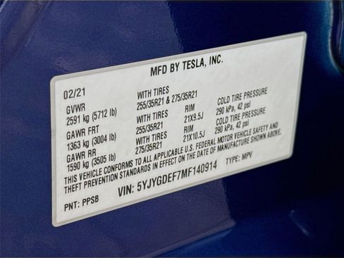 Used 2021 Tesla Model Y Performance image 37