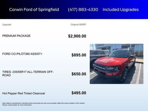 Used 2023 Ford Bronco Sport Badlands w/ Premium Package AWD/4WD image 6