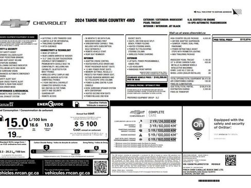 Certified 2024 Chevrolet Tahoe High Country AWD/4WD image 36