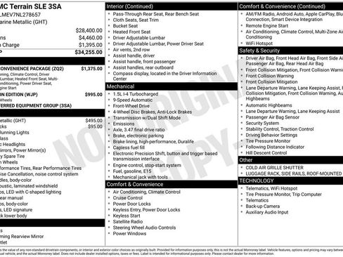 Used 2022 GMC Terrain SLE w/ Driver Convenience Package FWD image 24
