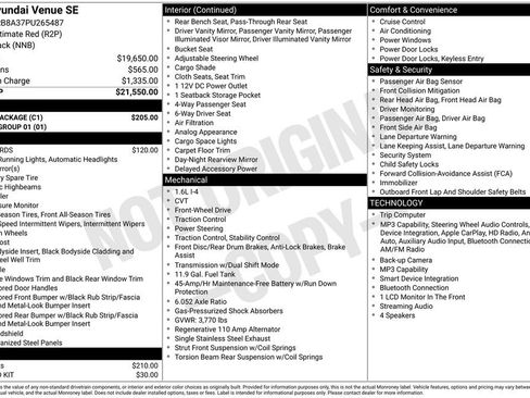Used 2023 Hyundai Venue SE w/ Cargo Package FWD image 38