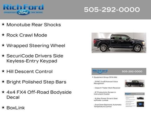 Certified 2023 Ford F150 XLT w/ Equipment Group 301A Mid AWD/4WD image 95