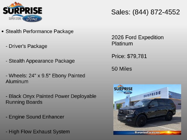 Used 2026 Ford Expedition Platinum w/ Stealth Performance Package AWD/4WD image 6