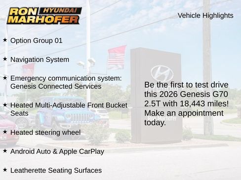 Used 2026 Genesis G70 2.5T AWD/4WD image 2