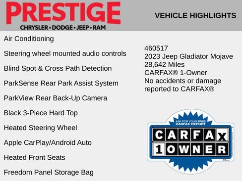 Used 2023 Jeep Gladiator Mojave w/ Cold Weather Group AWD/4WD image 4