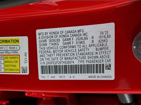 New 2026 Honda Civic LX image 37