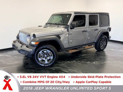 Used 2018 Jeep Wrangler Unlimited Sport S AWD/4WD image 1