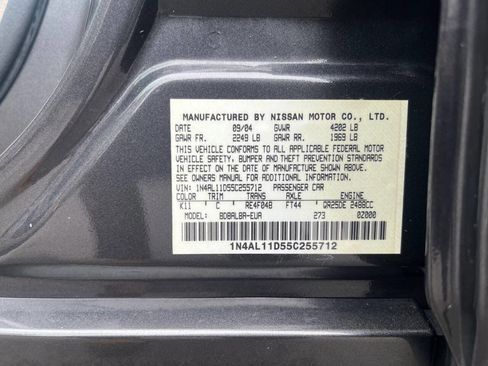 Used 2005 Nissan Altima 2.5 S w/ (S02) Side Airbags Pkg image 11
