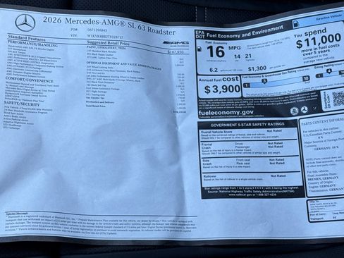 New 2026 Mercedes-Benz SL 63 AMG 4MATIC image 27