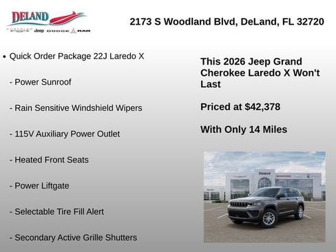 New 2026 Jeep Grand Cherokee Laredo X AWD/4WD image 8