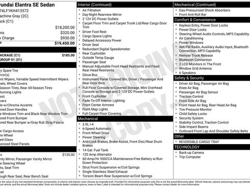 Used 2019 Hyundai Elantra SE w/ Cargo Package FWD image 12