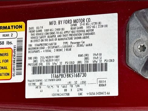 Used 2019 Ford Mustang GT Premium w/ GT Performance Package image 32