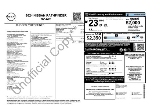 Certified 2024 Nissan Pathfinder SV AWD/4WD image 40