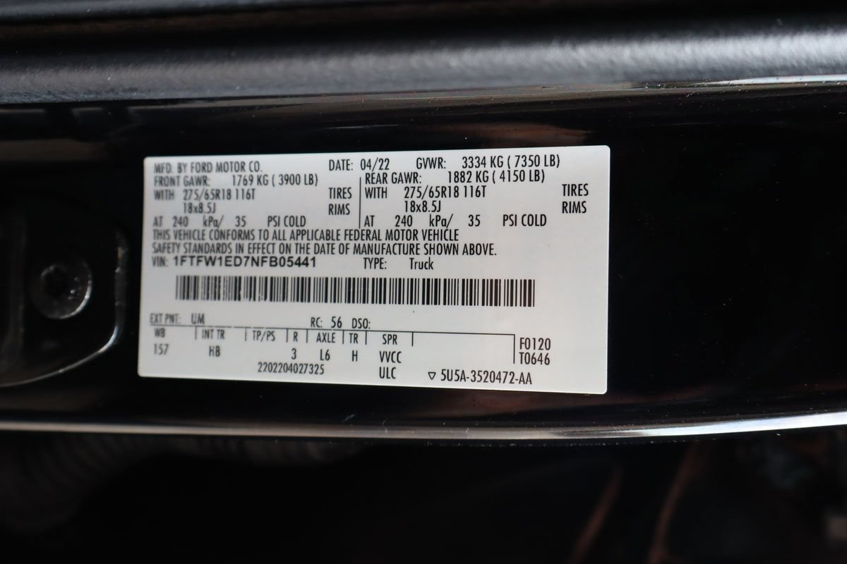 Used 2022 Ford F150 Lariat w/ Max Trailer Tow Package AWD/4WD image 44