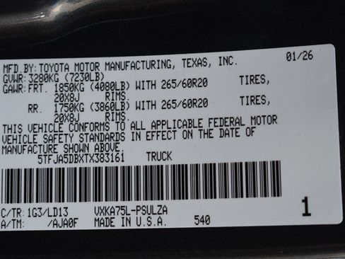 New 2026 Toyota Tundra Limited image 17