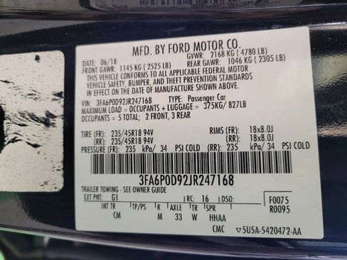 Used 2018 Ford Fusion Titanium AWD/4WD image 33