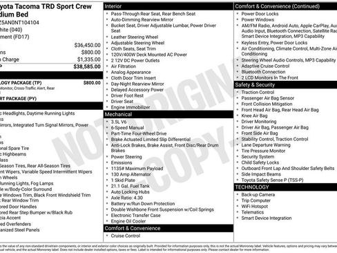 Used 2022 Toyota Tacoma TRD Sport w/ Technology Package AWD/4WD image 38