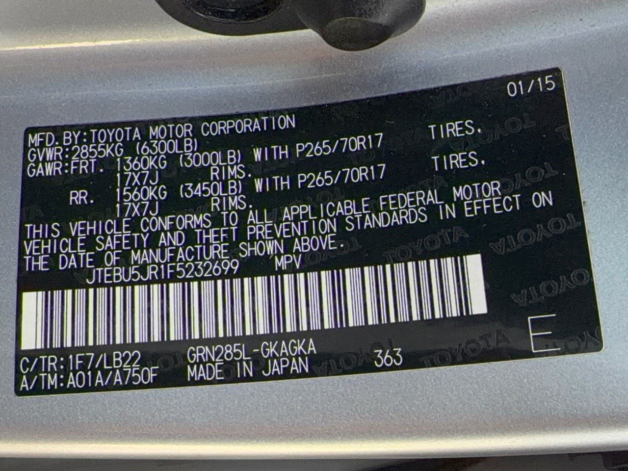 Used 2015 Toyota 4Runner SR5 Premium AWD/4WD image 31