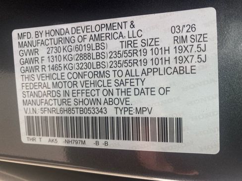 Certified 2026 Honda Odyssey Touring image 38