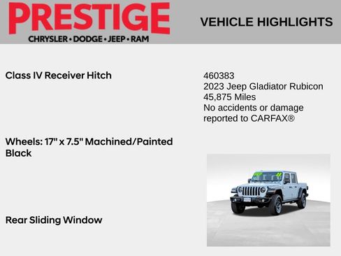 Used 2023 Jeep Gladiator Rubicon w/ LED Lighting Group AWD/4WD image 8
