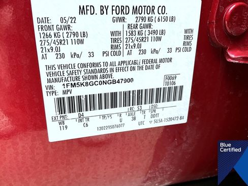 Certified 2022 Ford Explorer ST w/ Equipment Group 401A AWD/4WD image 30