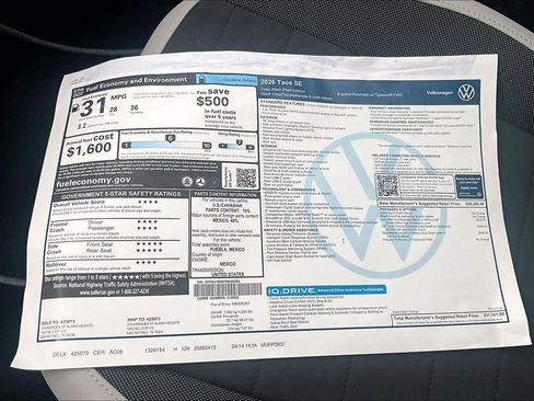 New 2026 Volkswagen Taos SE FWD image 20