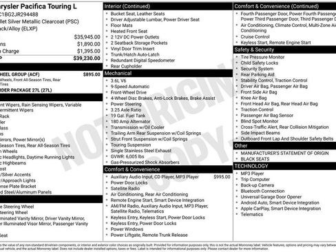 Used 2018 Chrysler Pacifica Touring-L w/ Tire & Wheel Group image 22