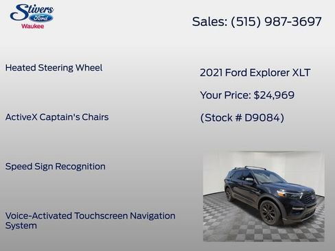 Used 2021 Ford Explorer XLT w/ Equipment Group 202A AWD/4WD image 26