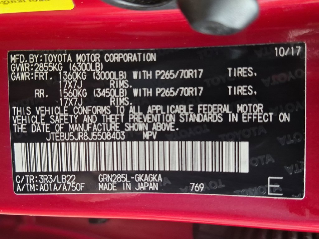 Used 2018 Toyota 4Runner SR5 Premium AWD/4WD image 32