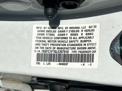 Used 2020 Honda Civic EX-L image 31