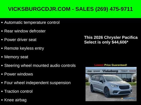 New 2026 Chrysler Pacifica Select w/ S Appearance Package image 22