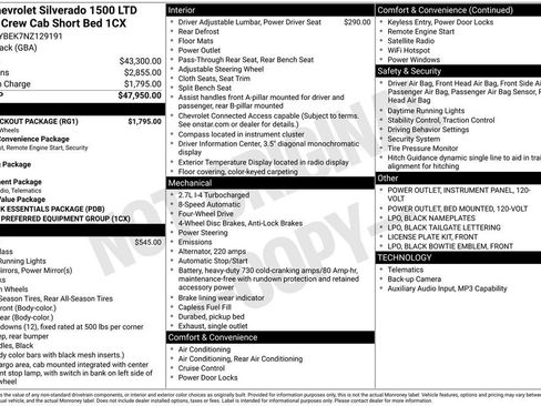 Used 2022 Chevrolet Silverado 1500 Custom w/ LPO, Blackout Package AWD/4WD image 2