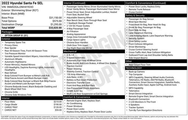 Certified 2022 Hyundai Santa Fe SEL AWD/4WD image 10