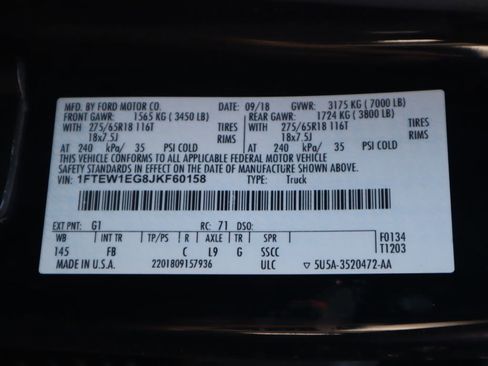 Used 2018 Ford F150 XLT w/ Equipment Group 302A Luxury image 21