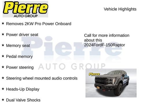 Certified 2024 Ford F150 Raptor w/ Equipment Group 803A Raptor R AWD/4WD image 23