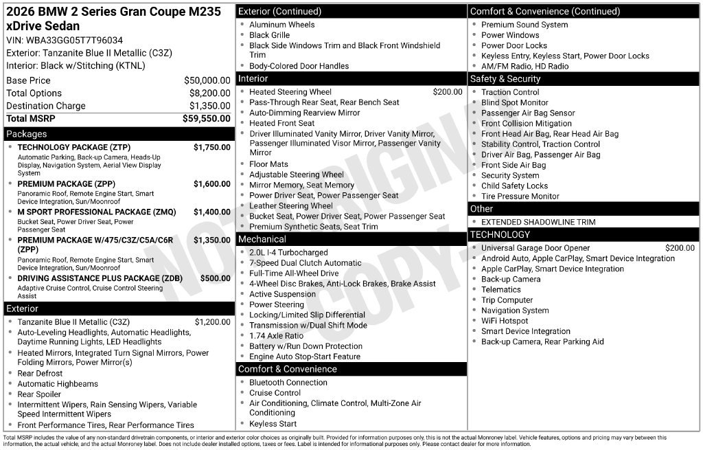 Certified 2026 BMW M235i xDrive AWD/4WD image 5