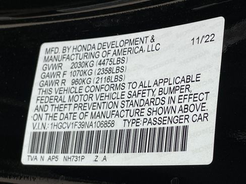 Certified 2022 Honda Accord Sport image 22