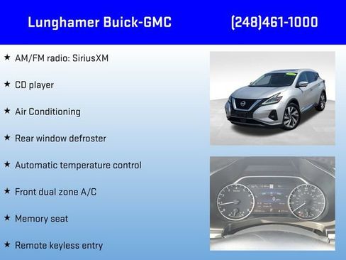 Used 2020 Nissan Murano SL w/ Moonroof Package AWD/4WD image 12