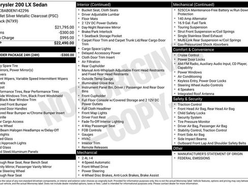 Used 2014 Chrysler 200 LX image 5