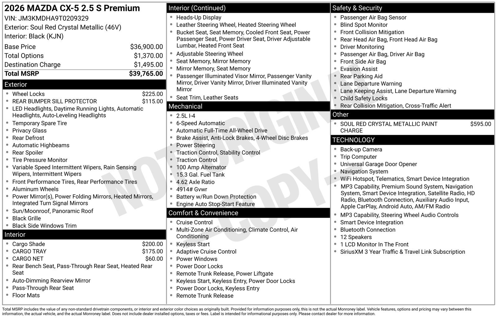 New 2026 MAZDA CX-5 2.5 S w/ Premium Package AWD/4WD image 22