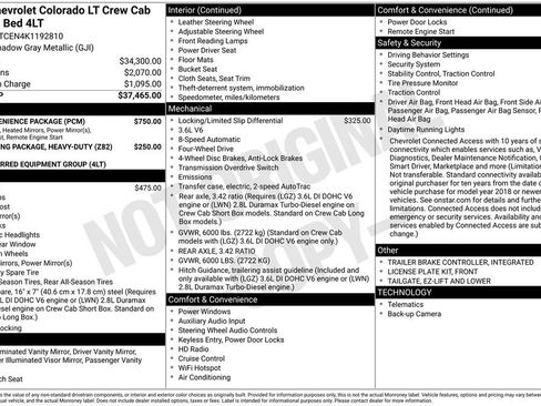 Used 2019 Chevrolet Colorado LT w/ LT Convenience Package AWD/4WD image 9