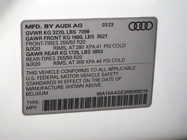 Used 2024 Audi Q8 e-tron Premium Plus w/ Premium Plus Package AWD/4WD image 69