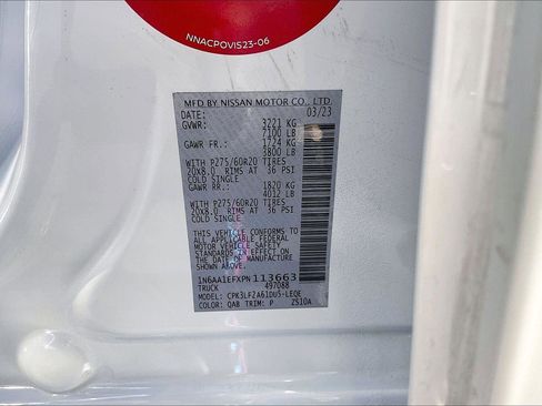 Used 2023 Nissan Titan Platinum Reserve w/ Moonroof Package image 34