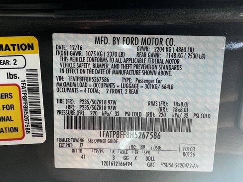 Used 2017 Ford Mustang GT Premium w/ Equipment Group 401A image 16