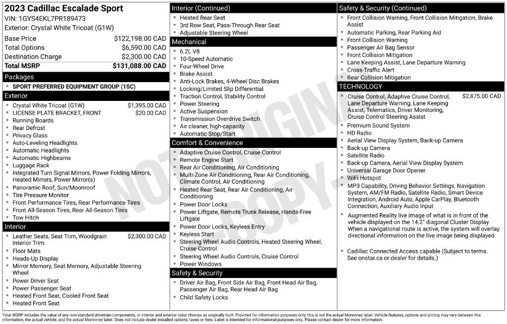 Certified 2023 Cadillac Escalade Sport AWD/4WD image 4