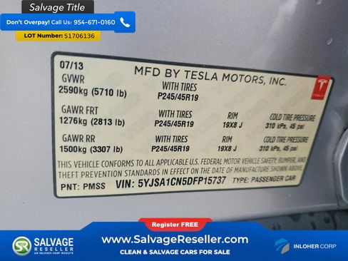 Used 2013 Tesla Model S RWD image 16