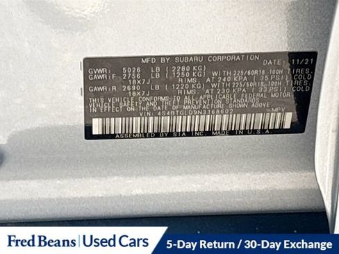 Used 2022 Subaru Outback Onyx Edition XT AWD/4WD image 36