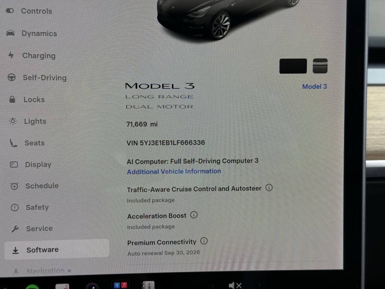 Used 2020 Tesla Model 3 Long Range AWD/4WD image 2