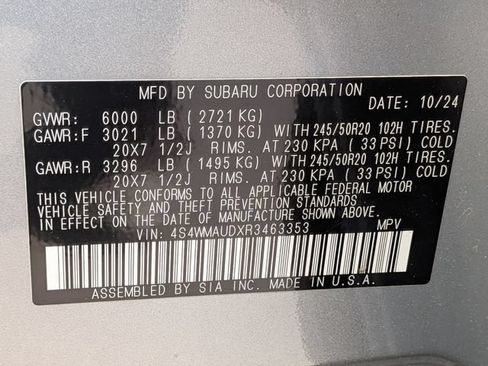 Used 2024 Subaru Ascent Limited w/ Technology Package AWD/4WD image 39