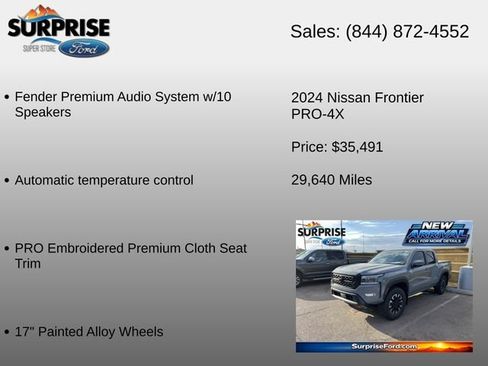 Used 2024 Nissan Frontier PRO-4X w/ Off-Road Protection Package AWD/4WD image 12